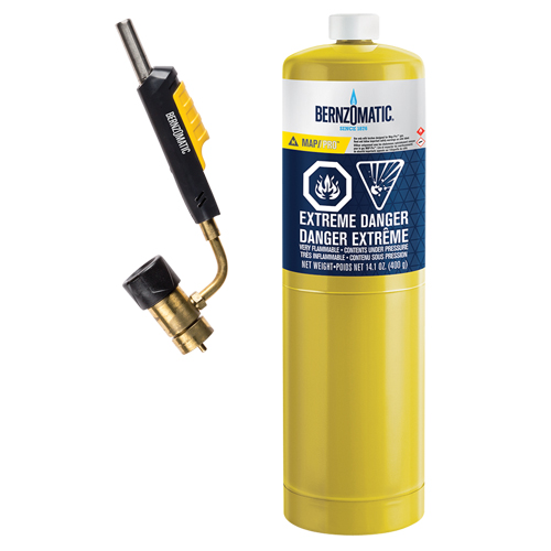 Ensemble de chalumeau &agrave; t&ecirc;te pivotante et allumage &agrave; g&acirc;chette Bernzomatic, Propane PB Rental Co. Ltd.