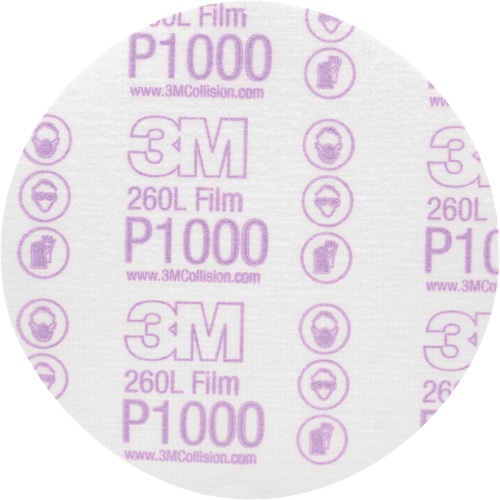 Hookit Finishing Film Disc, 6" Dia., P1000 Grit, Aluminum Oxide, Film PB Rental Co. Ltd.