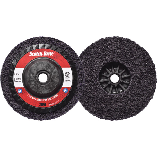 Disque  Clean and Strip  XT Pro Scotch-Brite, 5" dia., Grain Extra grossier, Carbure de silicium PB Rental Co. Ltd.
