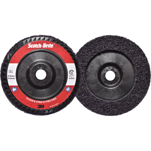 Disque  Clean and Strip  XT Pro Scotch-Brite, 7" dia., Grain Extra grossier, Carbure de silicium PB Rental Co. Ltd.