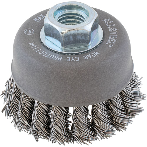 Brosse m&eacute;tallique ALLSTEEL, 3" dia. x 5/8"-11 arbre PB Rental Co. Ltd.