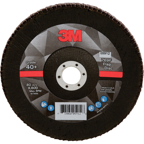 Disque &agrave; lamelles &agrave; changement rapide 769F, 7" x 7/8", Type 29, Grain 40+, Oxyde d'aluminium/C&eacute;ramique PB Rental Co. Ltd.