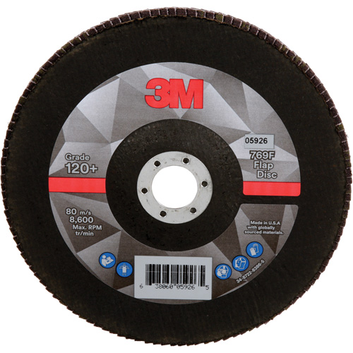 Disque &agrave; lamelles &agrave; changement rapide 769F, 7" x 7/8", Type 27, Grain 120+, Oxyde d'aluminium/C&eacute;ramique PB Rental Co. Ltd.