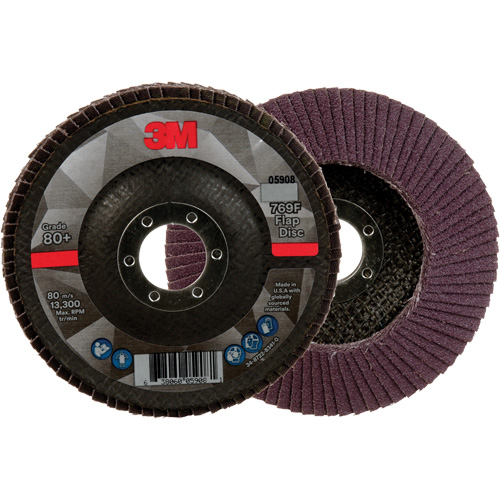 Disque &agrave; lamelles &agrave; changement rapide 769F, 4-1/2" x 7/8", Type 29, Grain 80+, C&eacute;ramique PB Rental Co. Ltd.