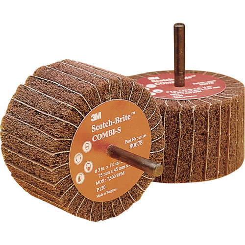Combi Wheels, 3" Dia. x 1-3/4" W, 1/4" Arbor, Aluminum Oxide PB Rental Co. Ltd.
