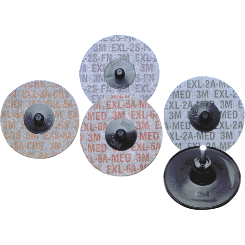 Produits Buff & Blend - Meules homog&egrave;nes EXL Roloc Scotch-Brite, 2" x Grain de 6A, Oxyde d'aluminium PB Rental Co. Ltd.