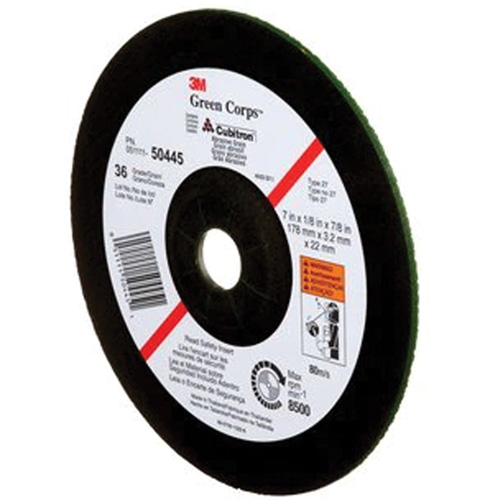 Meule &agrave; moyeu d&eacute;port&eacute; Green Corps, 7" x 1/8", Arbre 7/8", C&eacute;ramique, Type 27 PB Rental Co. Ltd.