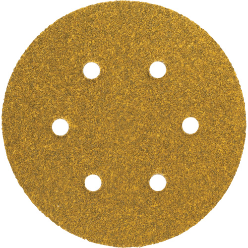 Disque de ponçage autoagrippant en papier avec trous d'aspiration Gold Reserve A296, dia 5", Grain P60, Oxyde d'aluminium, Poids C PB Rental Co. Ltd.