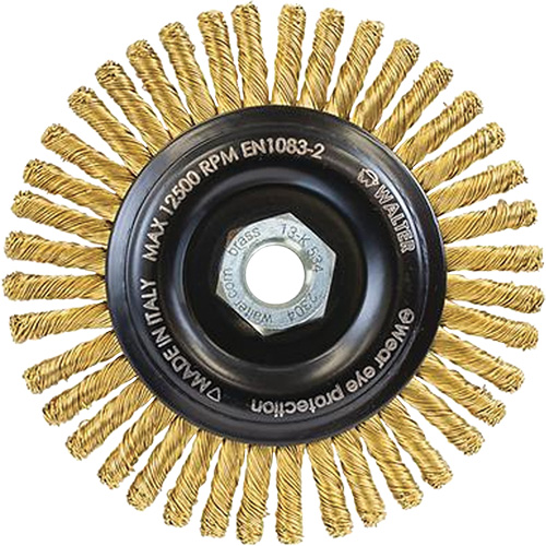 Brosse m&eacute;tallique &agrave; touret sans cr&eacute;ation d'&eacute;tincelles, 5" dia. x 5/8"-11 arbre PB Rental Co. Ltd.