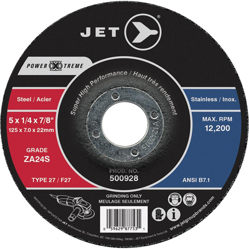 Meule Power-Xtreme ZA24S, 4-1/2" x 1/4", Arbre 7/8", Type 27 PB Rental Co. Ltd.