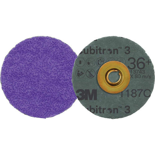 Disque en fibre Roloc Cubitron 3, 3" dia., Grain 36+, C&eacute;ramique PB Rental Co. Ltd.