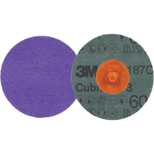 Disque en fibre Roloc Cubitron 3, 3" dia., Grain 60+, C&eacute;ramique PB Rental Co. Ltd.