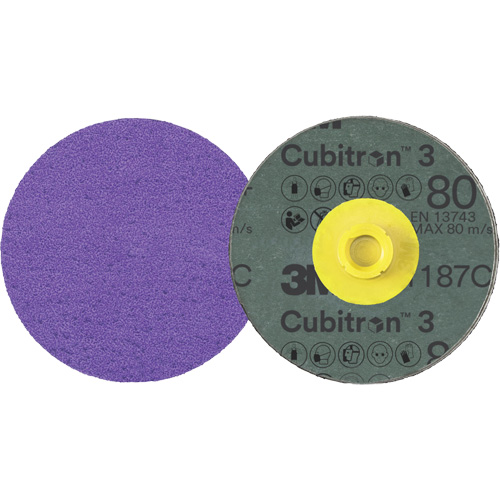 Cubitron 3 Roloc Fibre Disc, 4" Dia., 80+ Grit, Ceramic PB Rental Co. Ltd.