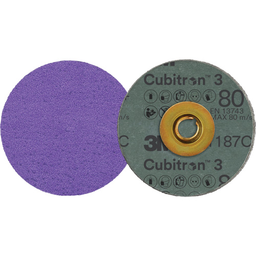 Cubitron 3 Roloc Fibre Disc, 3" Dia., 80+ Grit, Ceramic PB Rental Co. Ltd.