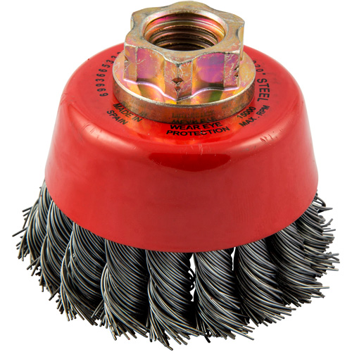 Brosse-boisseau &agrave; fils nou&eacute;s, 2-3/4" dia. x 5/8"-11 arbre PB Rental Co. Ltd.