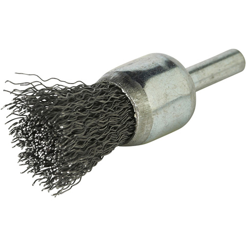 Brosse &agrave; fils cr&ecirc;p&eacute;s avec moyeu, 3/4", Fils 0,014", Tige 1/4" PB Rental Co. Ltd.