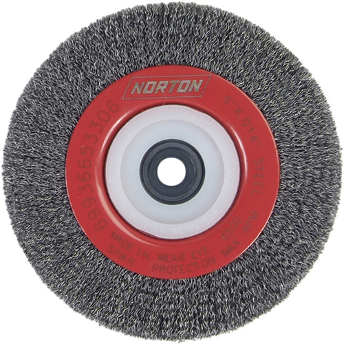 Crimped Bench Wheel, 6" Dia., 0.014" Fill, 1/2"-2 Arbor PB Rental Co. Ltd.