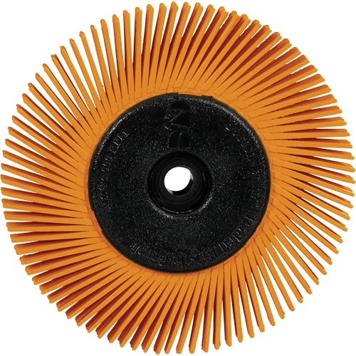 Brosse radiale en soies de pr&eacute;cision type A PN-RB avec adaptateur Scotch-Brite , C&eacute;ramique, Grain 80+, 6" dia. PB Rental Co. Ltd.