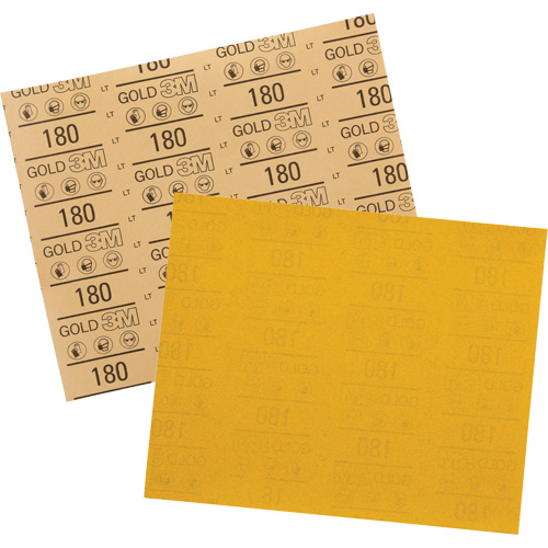 Gold Abrasive Sheet 12545, 9" x 11", 180 Grit, Aluminum Oxide PB Rental Co. Ltd.