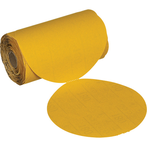 Rouleau de disques abrasifs sans trou Stikit, 6" dia., Grain 220, Oxyde d'aluminium PB Rental Co. Ltd.