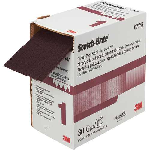 Pr&eacute;paration de la couche d'appr&ecirc;t VFN Scotch-Brite, 4-3/4" x 180", Oxyde d'aluminium PB Rental Co. Ltd.