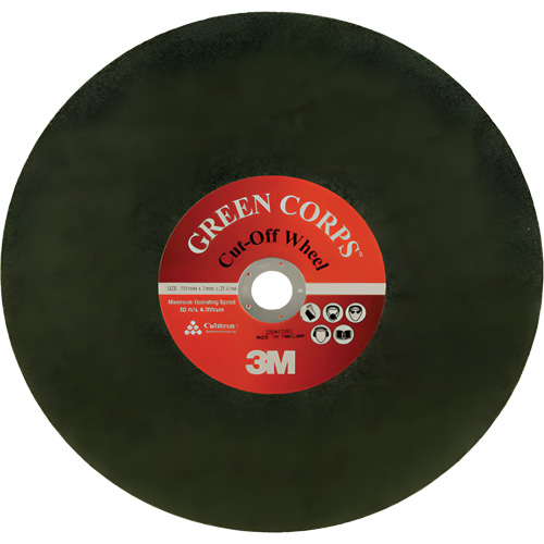 Green Corps Cut Off Wheel, 13-9/10" x 0.118", 1" Arbor, Ceramic, 20000 RPM PB Rental Co. Ltd.