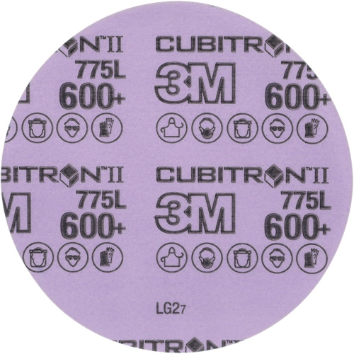 Disque en pellicule Cubitron II Hookit, dia 5", Grain 600+, C&eacute;ramique, 3 mil PB Rental Co. Ltd.