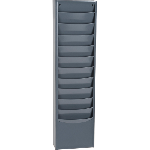 Literature Storage Racks, Stationary, 11 Slots, Steel, 9-3/4" W x 4-1/8" D x 36" H PB Rental Co. Ltd.