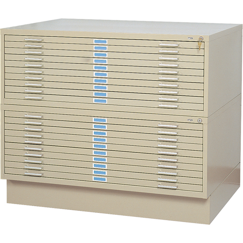 Classeurs en acier pour plans, 10 Tiroirs, 46-3/8" la x 35-3/8" p x 16-1/2" h PB Rental Co. Ltd.