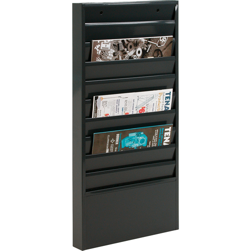 Literature Storage Racks, Stationary, 10 Slots, Steel, 13-1/8" W x 2" D x 26-1/4" H PB Rental Co. Ltd.