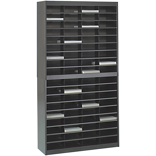 Casiers pour documentation &agrave; service intensif, Stationnaire, 72 fentes, Acier, 37-1/2" la x 12-3/4" p x 71" h PB Rental Co. Ltd.