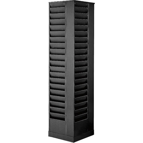 Literature Storage Racks, Rotating, 92 Slots, Steel, 14-1/8" W x 14-1/8" D x 66" H PB Rental Co. Ltd.