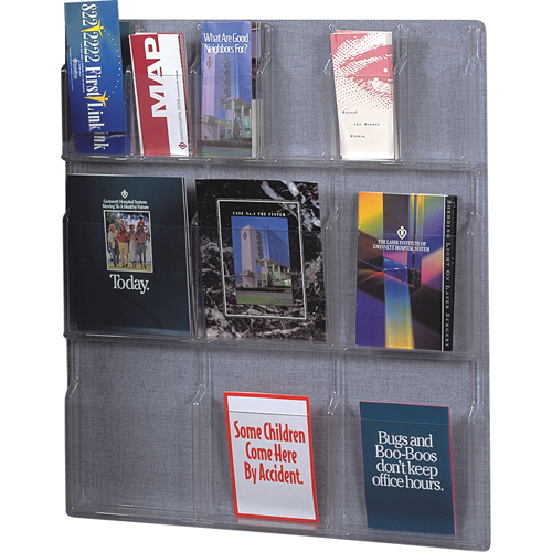 Pr&eacute;sentoirs, Mural, 6 fentes, Plastique, 30" la x 34-3/4" p x 34-3/4" h PB Rental Co. Ltd.