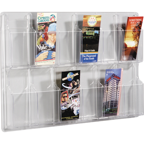 Pr&eacute;sentoirs, Mural, 12 fentes, Plastique, 30" la x 2" p x 20-3/8" h PB Rental Co. Ltd.