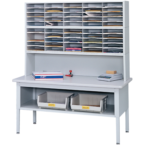 Mobilier E-Z Sort pour la salle du courrier- Tables de tri avec tablette-Dessus de table, 60" la x 28" p x 36" h, Stratifi&eacute; PB Rental Co. Ltd.