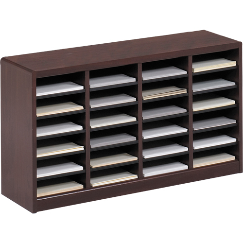 Casier &agrave; compartiments E-Z Stor pour documentation, Stationnaire, 24 fentes, Bois, 40" la x 11-3/4" p x 23" h PB Rental Co. Ltd.