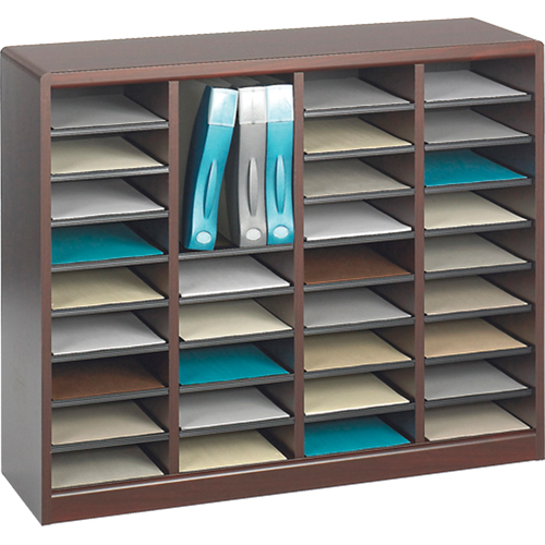 Casier &agrave; compartiments E-Z Stor pour documentation, Stationnaire, 36 fentes, Bois, 40" la x 3/4" p x 32-1/2" h PB Rental Co. Ltd.
