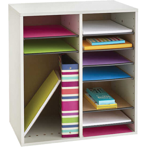 Casier &agrave; compartiments r&eacute;glable pour documentation, Stationnaire, 16 fentes, Bois, 19-1/2" la x 11-3/4" p x 21" h PB Rental Co. Ltd.