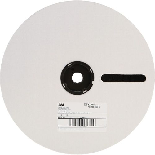 Attache r&eacute;sistant aux plastifiants, Boucle, 50 vg x 1", Adh&eacute;sif, Noir PB Rental Co. Ltd.