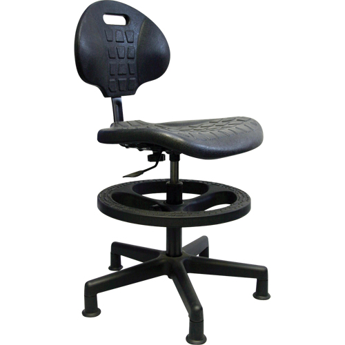 Heavy-Duty Ergonomic Seating, Polyurethane, Black, 250 lbs. Capacity PB Rental Co. Ltd.