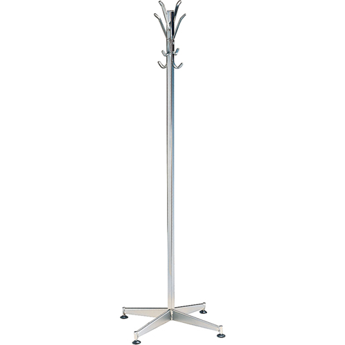 Coat Tree, 60" H, Steel, Chrome, 8 Hook(s) PB Rental Co. Ltd.
