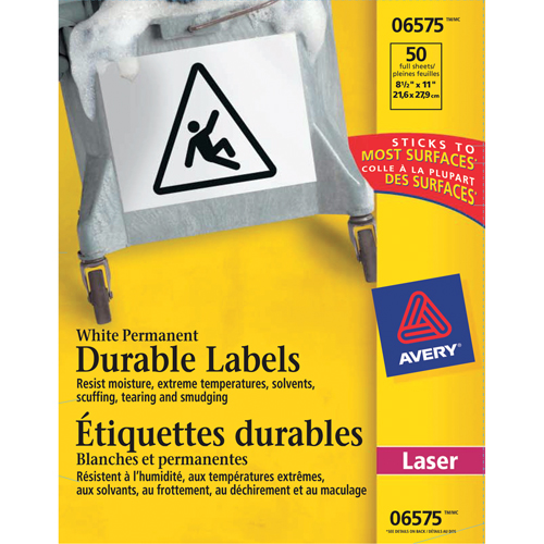 TrueBlock Labels, Polyester, 11" L x 8.5" H, White PB Rental Co. Ltd.