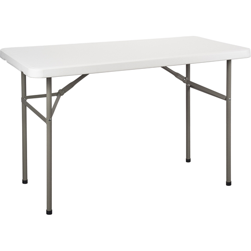 Folding Table, Rectangular, 48" L x 24" W, Polyethylene, White PB Rental Co. Ltd.