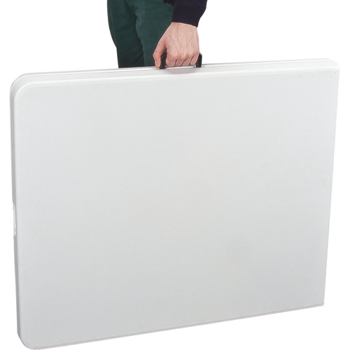 Fold-in-Half Table, Rectangular, 72" L x 30" W, Polyethylene, White PB Rental Co. Ltd.