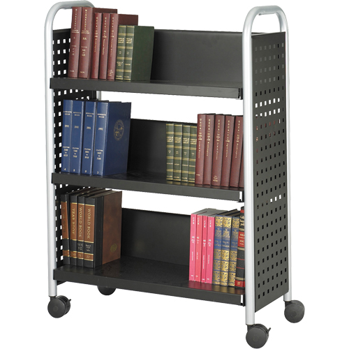 Chariots pour livres Scoot, 200 lb Capacit&eacute;, Noir, 14-1/4" p x 33" la x 44-1/4" h, Acier PB Rental Co. Ltd.