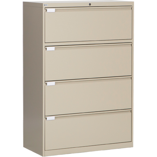 Classeur lat&eacute;ral, Acier, 4 tiroirs, 36" la x 18" p x 53-3/8" h, Beige PB Rental Co. Ltd.