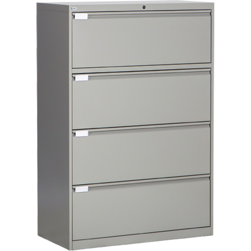 Classeur lat&eacute;ral, Acier, 4 tiroirs, 36" la x 18" p x 53-3/8" h, Gris PB Rental Co. Ltd.