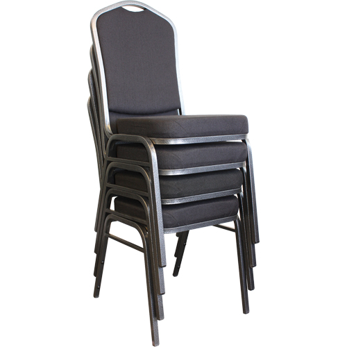 Stacking Chairs, Fabric, 37" High, 275 lbs. Capacity, Black PB Rental Co. Ltd.