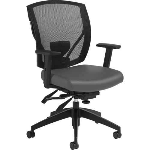Multi-Tilter Arm Chairs, Vinyl, Charcoal, 300 lbs. Capacity PB Rental Co. Ltd.