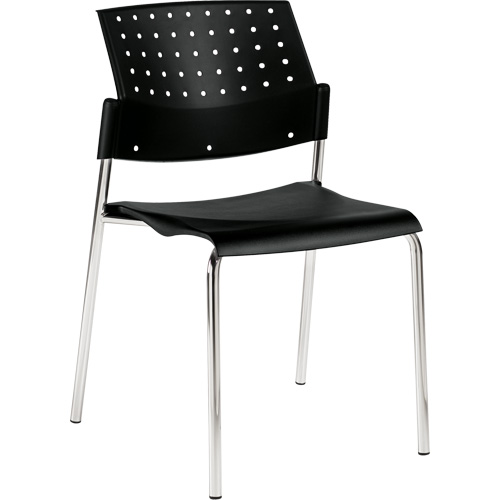 Armless Stacking Chair, Plastic, 33" High, 300 lbs. Capacity, Black PB Rental Co. Ltd.